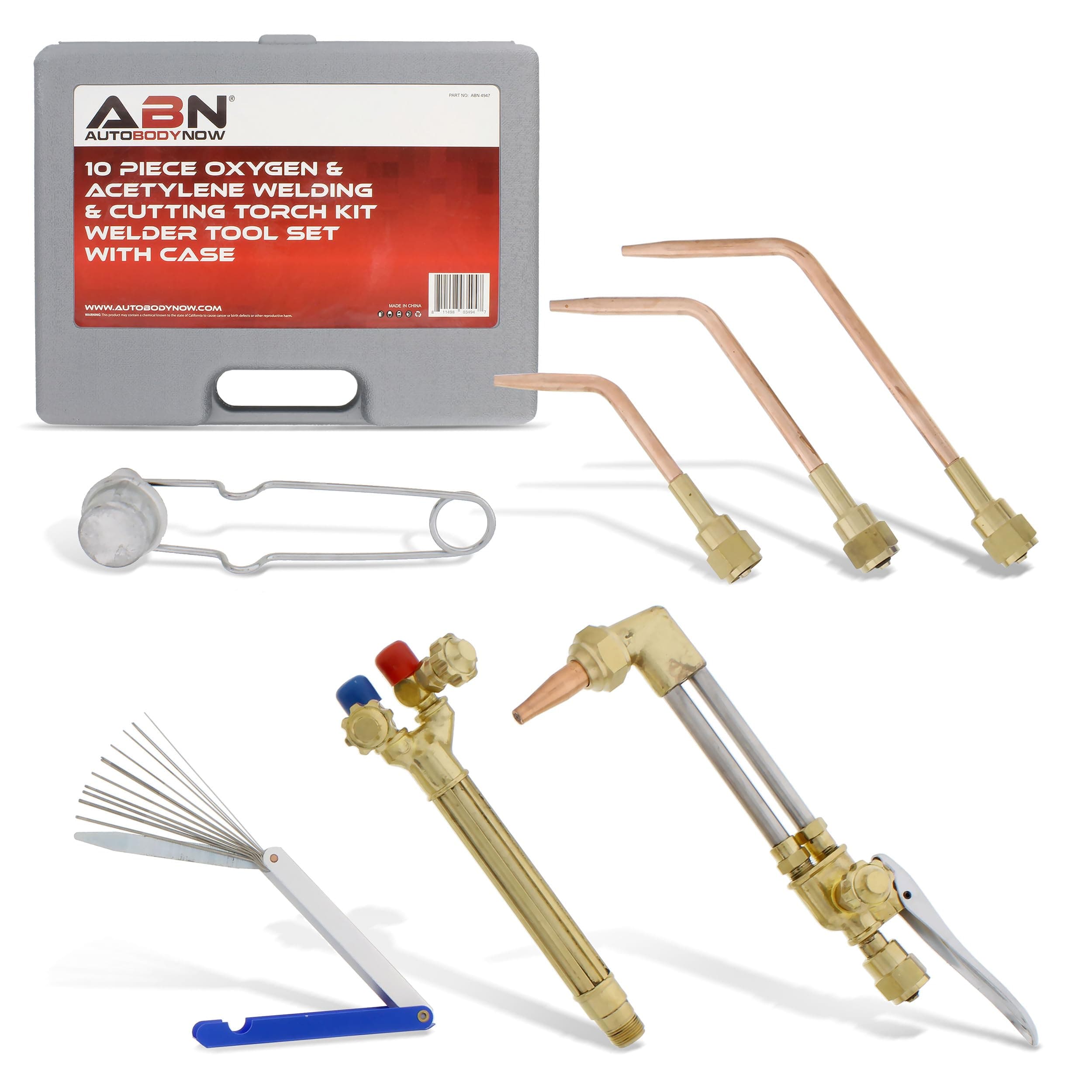 ABN® | Oxygen & Acetylene Torch Kit – 10 Pc Welding Kit Metal Cutting Torch Kit, Portable Cutting Torch Set Welder Tools