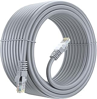 Sadow Cat6 High Speed Ethernet Cable, 100 Meter 550MHZ / 10Gigabit Speed UTP LAN Cable, Network Cable Internet Lan Cable RJ45 Wire, Patch Cord Gigabit Category 6 Wires for Gaming ,Modem, Router-Grey