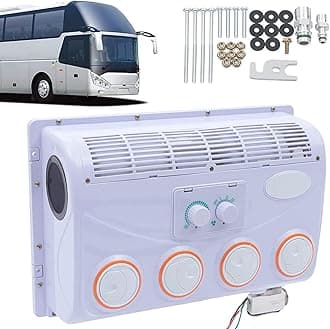 ELOMAS Truck Rv Rooftop Air Conditioner,Conditioning Evaporator Assembly,12V/24V DC Air Conditioner Truck RV Excavator Van Farm Vehicle Type Air Conditioner,24V