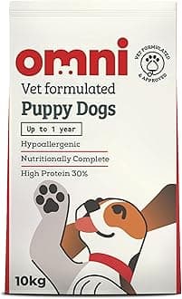 OMNI Hypoallergenic Dog Food for Puppies 10Kg - Protein-Rich Dry Puppy Kibble, Made in the UK with Natural Ingredients, Backed by Vets, Supported By Science, Dragons’ Den Winners