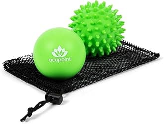 Physical Therapy Massage Balls - Ideal for: Yoga, Deep Tissue Massage, Trigger Point Therapy, Spike Ball for Myofascial Release, Physical Therapy Equipment (Spiky Ball)