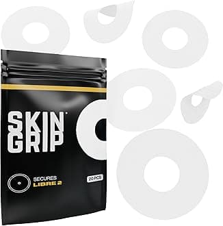 CGM Patches for Freestyle Libre (20-Pack), Waterproof & Sweatproof for 10-14 Days, Pre-Cut Adhesive Tape, Continuous Glucose Monitor Protection (White)