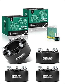 YHTAUTO 5x150mm Hub Centric Wheel Spacers 3 inch Fits Tundra 2007-2021, Sequoia 2008-2022, Land Cruiser 1998-2011 2013-2021, LX470, LX570 5 Lug Tire Spacers w/ M14x1.5 Studs, 110mm Hub Bore 4PCS Black