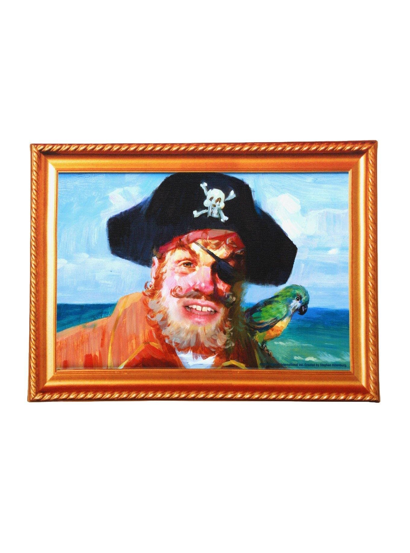 Hot Topic Spongebob Squarepants Captain Canvas Wall Art Multi One Size