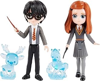 Magical Minis Harry Potter and Ginny Weasley Patronus Friendship Set with 2 Toy Figures and 2 Creatures, Kids Toys for Ages 5 and up