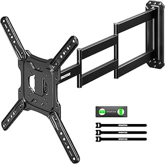 monTEK Long Arm TV Wall Mount for Most 23-65 Inch TVs, 37 Inch Long Extension TV Mount Swivel and Tilt, Full Motion Wall Mount Tv Bracket Fit Max VESA 400 x 400mm, Up to 77 lbs
