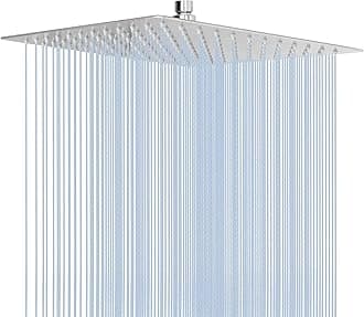 NearMoon Rain Shower Head, High Flow Stainless Steel Square Rainfall Shower, Waterfall Bath Shower Body Covering, Ceiling or Wall Mount (12 Inch, Chrome Finish)