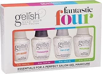 Fantastic Four Essentials Kit – Long-Lasting, Chip-Free Shine, Durable Finish, Complete Professional Manicure System for Salon-Quality Nails at Home