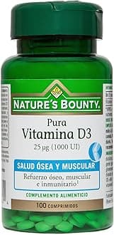 Vitamin D3 25 µg (1000 IU) Tablets - Pack of 100 Tablets, One-a-Day - High Strength Vitamin D - Bone, Muscle and Immunity Support - Suitable for Vegetarians