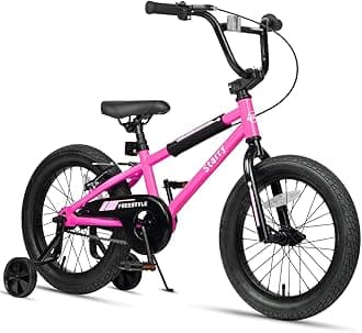 - 12 14 16 18 Inch Kids Bike BMX Style Bicycle with Training Wheels Coaster Brake for 2-10 Years Old Toddlers Boys Girls Multiple Colors