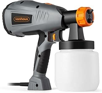 VonHaus Paint Sprayer 400W – Electric Spray Gun for Outdoor & Indoor Jobs Ideal for Decorating, Painting Fences, Walls, Ceilings, Floors & More – Lightweight, 800ml Paint Cup, Adjustable Spray Pattern