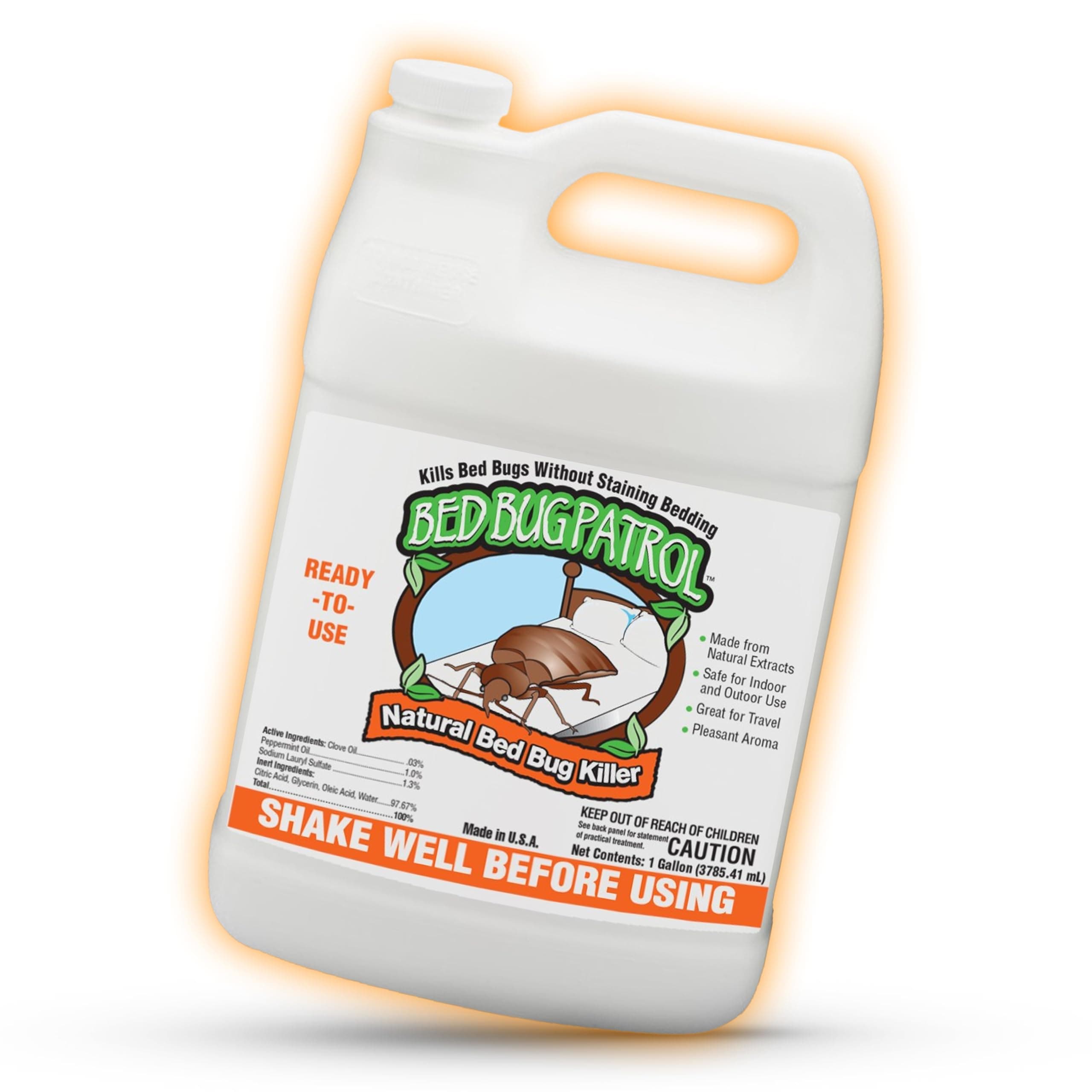 Bed Bug Spray & Killer – 128oz (1 Gal Refill) Fast-Acting Treatment Kills Bed Bugs, Eggs & Larvae on Contact | Natural Formula|Family & Pet Safe by Bed Bug Patrol