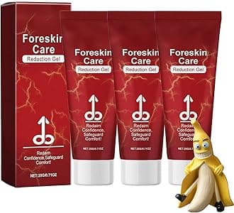 MaleGuard ForeskinCare Reduction Gel, Bruteco Redundant Prepuce Corrector Gel, Natural Ingredients Phimosis Foreskin Correction Gel for Excessive Foreskin Men's Health (3 Pcs, *20g)