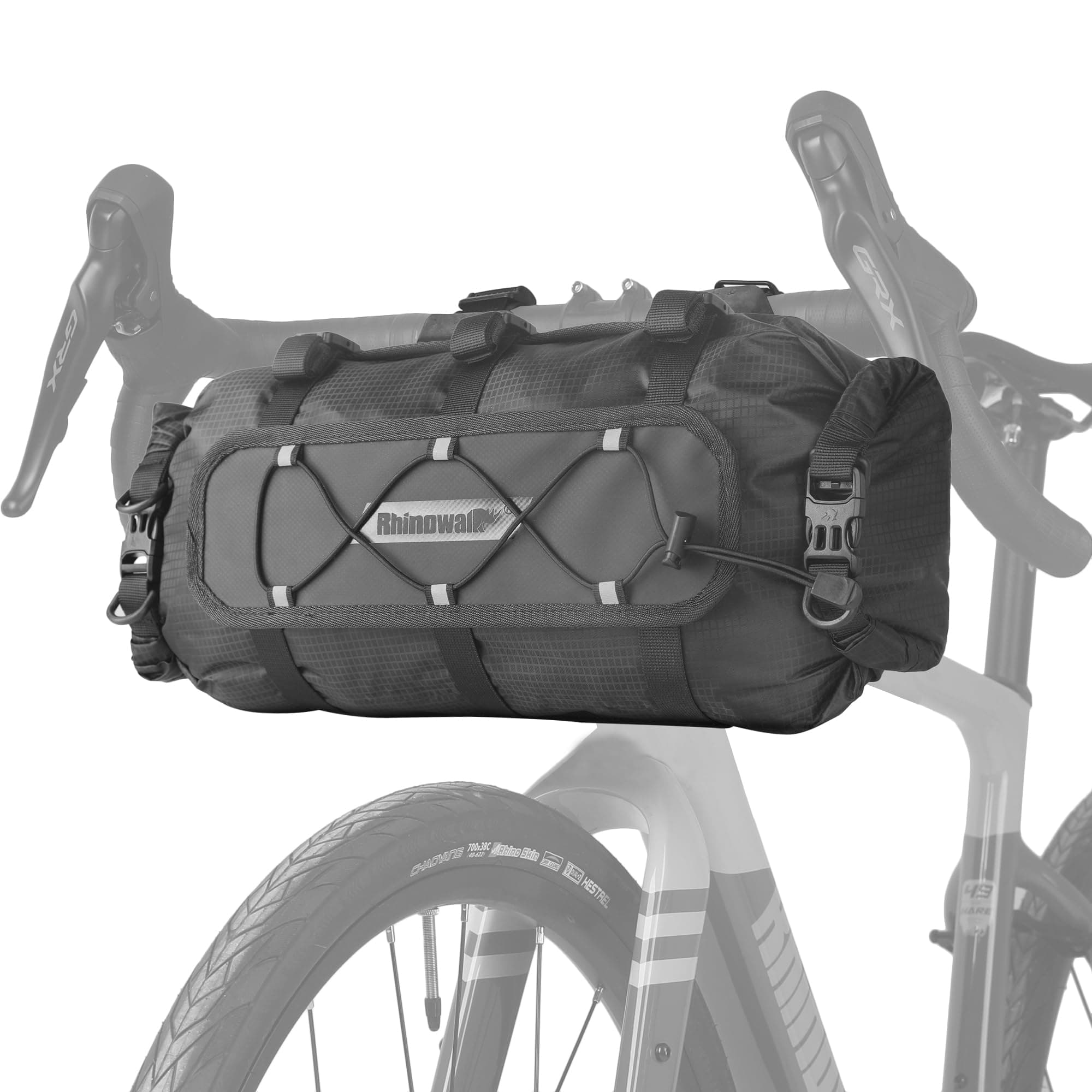 Bicycle Handlebar Bag, both sides open and folded closed, with waterproof inner pocket, suitable for road bike, mountain bike, etc.
