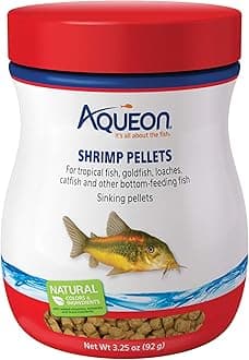 Aqueon 06188 Shrimp Pellets Fish Food, 3-1/4-Ounce, 276715, All Life Stages, 1 Count
