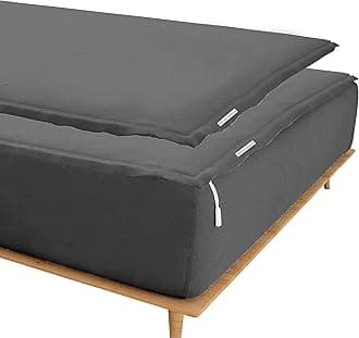 Zip On Sheets™ Zipper Fitted Sheet Twin XL Size - Upto 16” Inch Deep Pockets - Includes 1 Fitted Sheet Base & 2 Zip-On Sheets - Easy to Use, Sateen Cotton 500 TC Fitted Sheet - Dark Grey