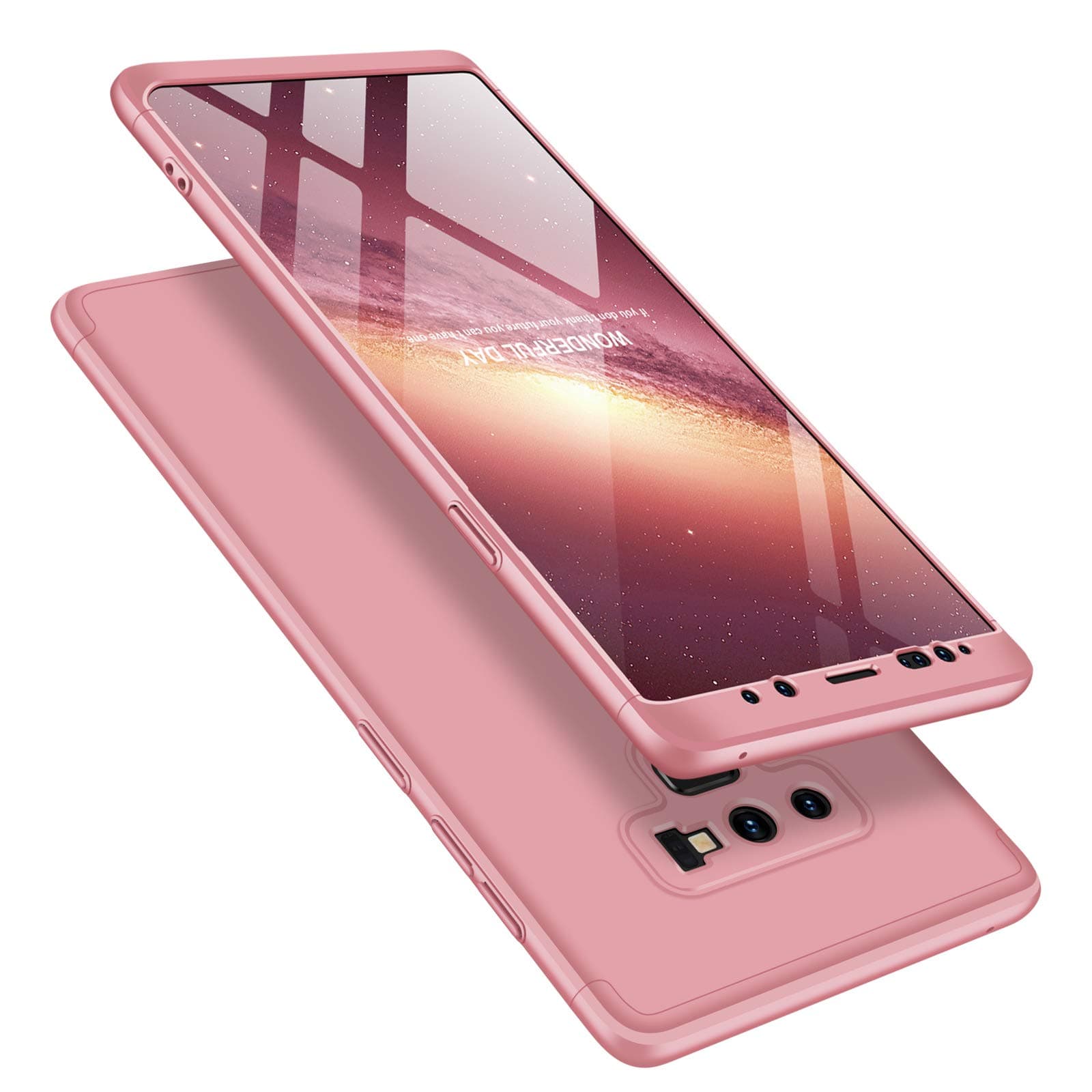 ATRAING Galaxy Note 9 Case, Slim Fit Hard PC Phone Case 3 in 1 Ultra-Thin Velvet Touch Fingerprint-Proof Cover for Samsung Galaxy Note 9(Rose Gold)