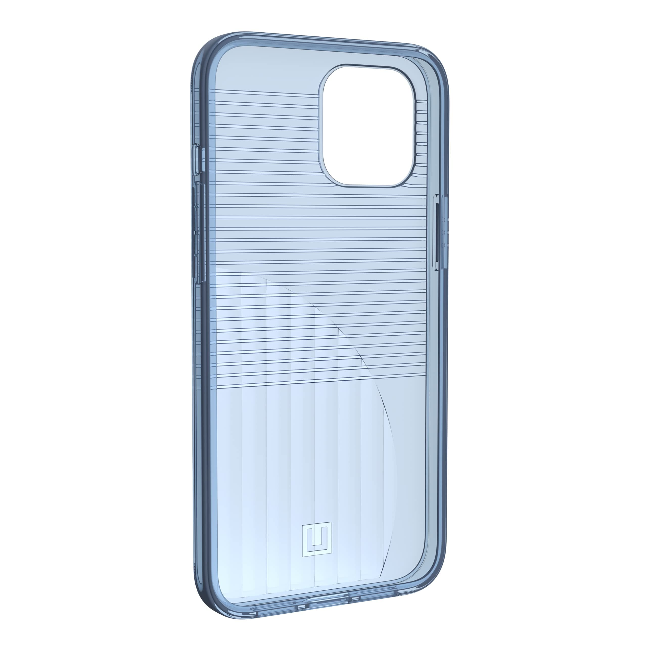 U by UAG [U] Aurora Protective Case for Apple iPhone 12 Pro Max Case - [Soft Frame & Hard Back Cover, MagSafe/Wireless Charging Compatible, 2.4 m Drop Protection] - Soft Blue (Transparent)