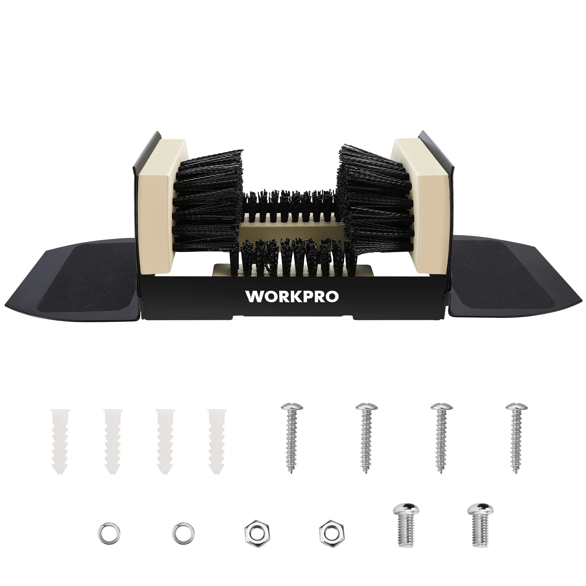 WORKPRO Boot Brush Scraper Outdoor, Shoe Cleaner Brush, Boot Scrubber, Heavy Duty Boot Cleaning Brush, Extra Wide
