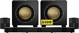 Dragon 11.2.6 Ch Surround System w Dolby Atmos/DTS:X Pro (Pro Cinema Engine), HiFi AMTs, Dual Reference 12" Subs, Bipolar Surr, 6 Discrete Height Ch, 3850Watts Max Output. AVR Grade Soundbar