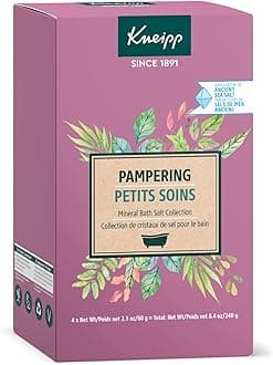 Kneipp Pampering Mineral Bath Salt Set - Includes Four Packets (2.1 oz Each) - Ideal for Trial & Travel - One Packet Delivers One Bath