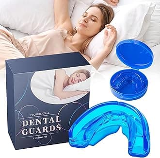 Anti Snore Mouth Guard Anti Snoring Mouthpiece Snoring Aids for Women and Men Soft and Comfortable Anti Snoring Devices The Quiet Anti-Snoring Mouthpiece Universal Size Snore Reducing Aids (Blue)