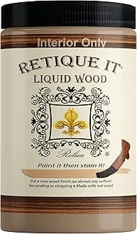 Liquid Wood - Light Wood Quart - Paint it then stain it - Stainable Wood Fiber Paint - Put a fresh coat of wood on it (32oz Light Wood)