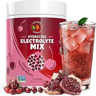 Electrolyte Powder – Cherry Pomegranate Flavor | Sugar-Free Hydration Mix with 6 Key Electrolytes for Energy, Cramp Support & Recovery | Keto, Vegan, Fasting Friendly | Magnesium + Potassium