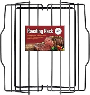 Roasting Adjustable Baking Rack, Nonstick-Coated Steel, Adjusts to 7 Different Positions, 11.5 x 10.5 x 0.5-Inches