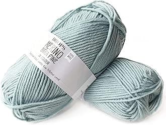 Superwash 100% Merino Wool Yarn for Knitting and Crocheting, 3 or Light, DK, Leight Worsted Weight, Drops Merino Extra Fine, 1.8 oz 115 Yards per Ball (15 Light Grey Green)