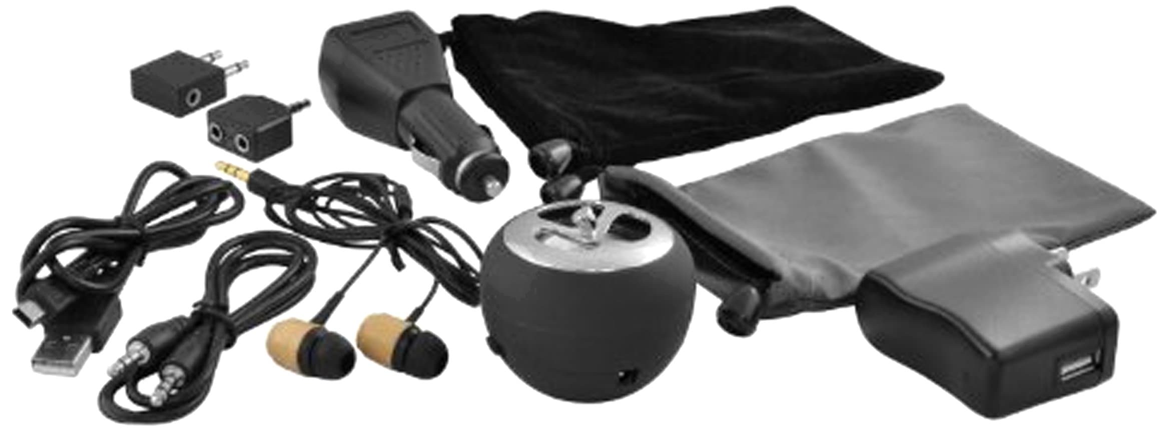 iPod Accessory, Ematic 11 in 1 iPod MP3 Accessory Kit with Wood Earbuds and Portable Speaker [ EI030 ]