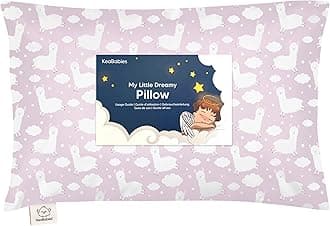 Toddler Pillow with Pillowcase - 13x18 My Little Dreamy Kids Travel Bed Pillows for Sleeping, Organic Cotton Small Pillowcase, Soft & Breathable, Machine Washable, Toddlers 2-5 years old (Alpacas)