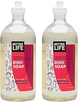 Dish Soap - Liquid Dishwashing Soap with Vitamin E and Aloe for Home & Kitchen Sink - No Gloves Required Kitchen Soap for Sensitive Skin - 22oz (Pack of 2) Currant and Citrus