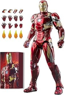 7 Inch MK46Ironman(1/10 Scale) Action Figure with Lots of Accessories,Exquisite Painting Collectible Toy