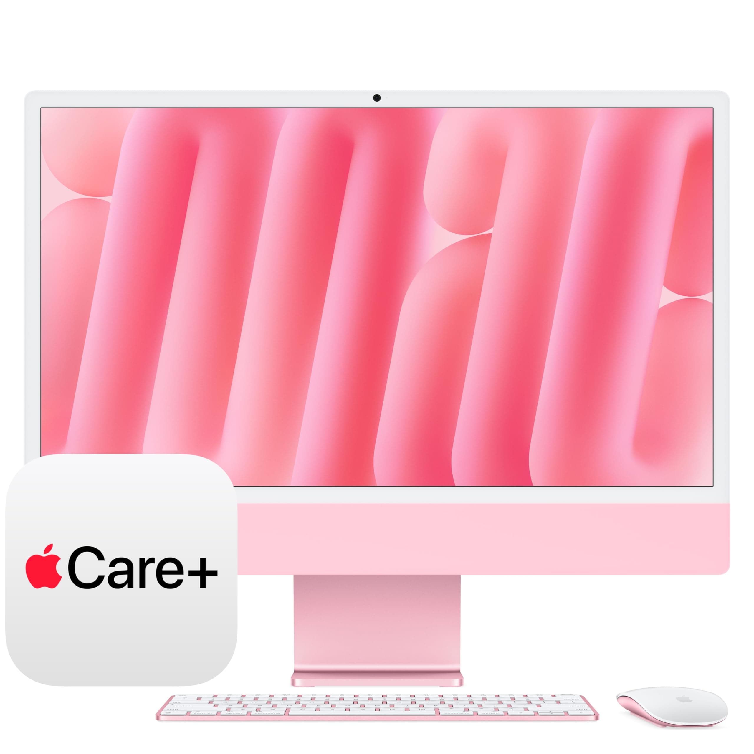 - 2024 iMac All-in-One Desktop Computer with M4 chip with 10-core CPU, 10-core GPU: Built for Apple Intelligence, 24GB Unified Memory, 512GB SSD Storage; Pink with AppleCare+ (3 Years)