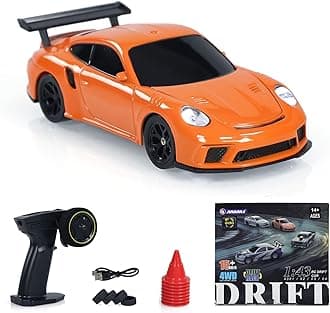 TOUCAN RC HOBBY Radio Control Mini Drift Race Car Gyro Radio Control 1:43 Toy Traffic Cones