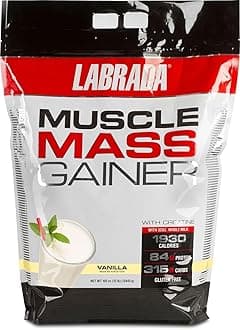 LABRADA Nutrition Muscle Mass Gainer, Vanilla, 12 Pound
