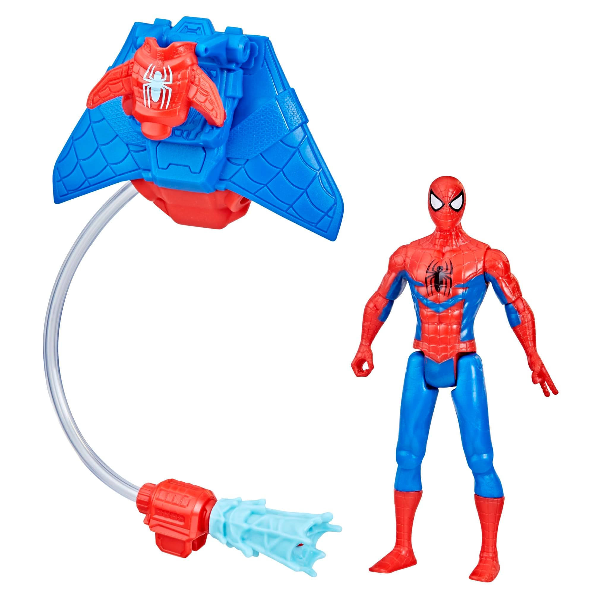 Marvel Spider-Man Aqua Web Warriors 4-Inch Action Figure with Refillable Water Gear Accessory, Action Figures for Boys and Girls 4 and Up
