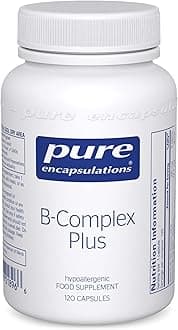 Pure Encapsulations Vitamin B-Complex Plus - B Vitamin Formula with Active Folate - for Cardiovascular Health, Memory, Skin & Hair - 60 Capsules
