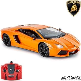 CMJ RC Cars Officially Licensed Remote Control Lamborghini in 30CM Size 1:14 Scale in Lambo Orange