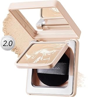 2.0 Black Magnet Soft Focus Powder, Waterproof Translucent Pressed Setting Powder, 24H Longlasting Talc-Free Face Powder, Oil Control Compact Makeup,04 Light Beige For Dry&Com Skin, 0.28Oz