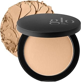 Glo Skin Beauty Pressed Base Powder Foundation, Golden Dark – Buildable Sheer to Full Coverage, Long Wear Face Powder Compact, Pressed Powder Makeup for Smooth, Semi-Matte Finish