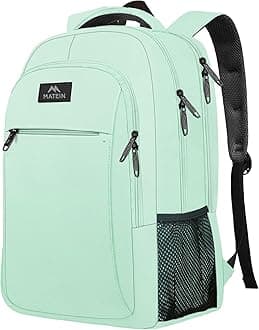 MATEIN Travel Laptop Backpack, 15.6 Inch Computer Backpack, Slim Lightweight Fashion Water Resistant Womens Traveling Backpack Casual Daypack for College Office, Mint Green