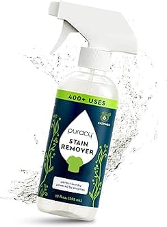 Puracy Stain Remover - Cleaning Spray, Clothes Stain Remover for Clothes, Laundry Stain Remover Spray for Clothes, Travel Stain Remover, Oil Stain Remover - Natural Spot Cleaner - Free&Clear 12oz