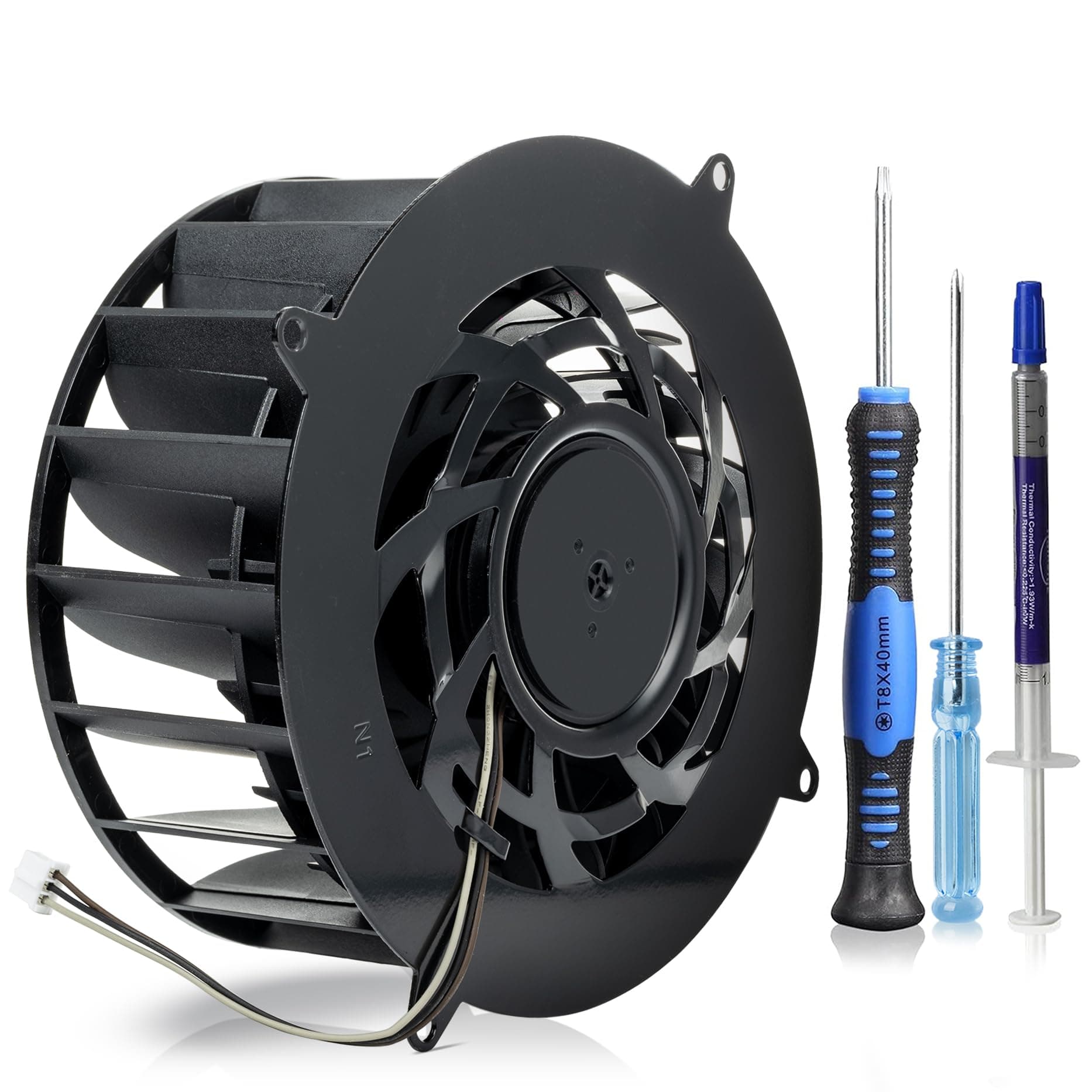 Internal CPU Cooling Fan Replacement for Sony PlayStation 5 PS5 Pro Series PVB120M12H-P01-AE with 19 Blades, for PS5 Pro CFI-70XX CFI-7000 CFI-7021 Series