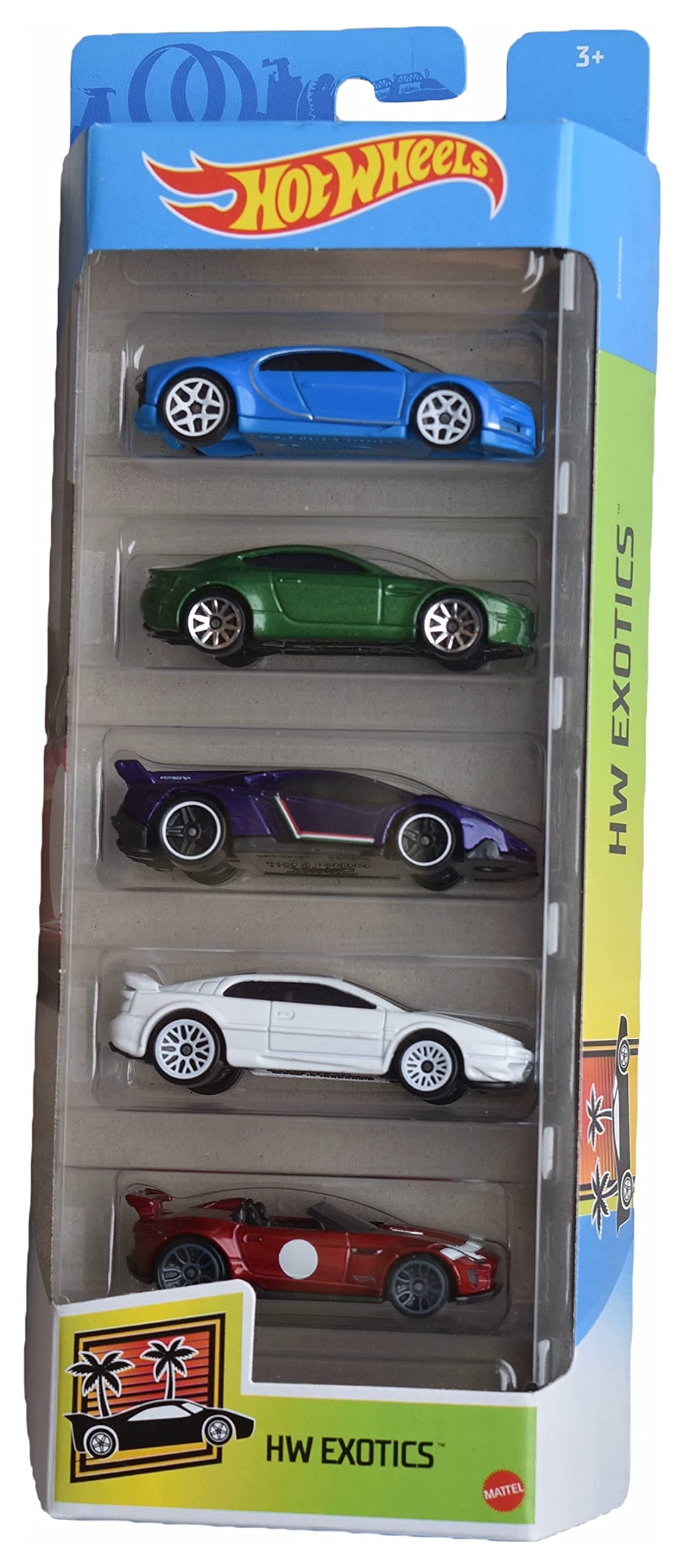 Hot Wheels 5 Pack Exotics, 1:64 Scale die cast