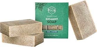 Handmade in Canada, Plant Based Cold Process Natural Bar Soap For Face And Body, With Premium Essential Oils, For Men And Women 3 Pack (Eucamint)