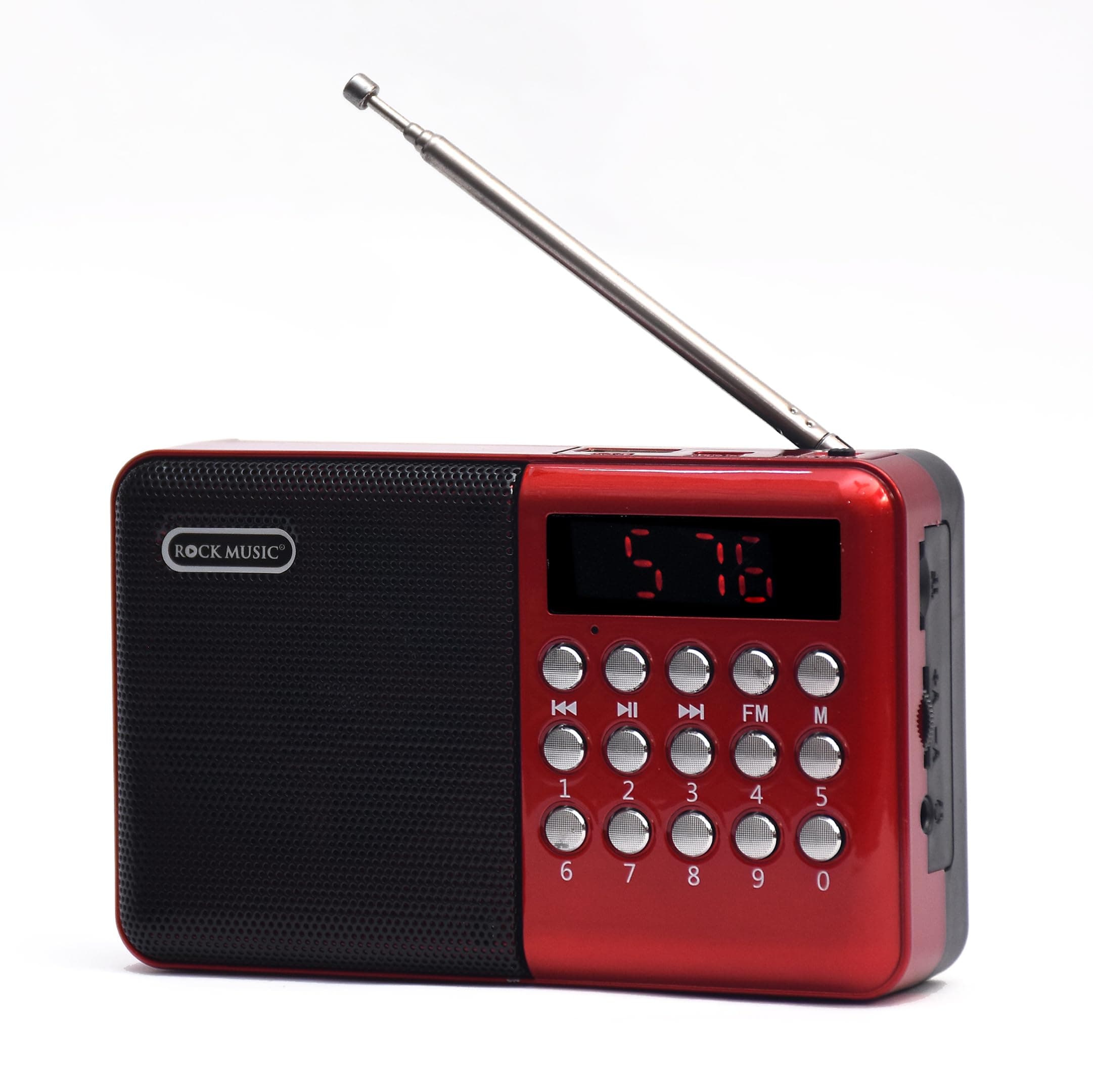 Fire Turtle Pocket Blast FM Radio with Bluetooth Speaker with Powerful Sound,FM Recording, Antenna, 6w-12 Hours (USB Charging) and Number Pad (AUX, SD Card, USB Input) (2.0 Channel) (Red)