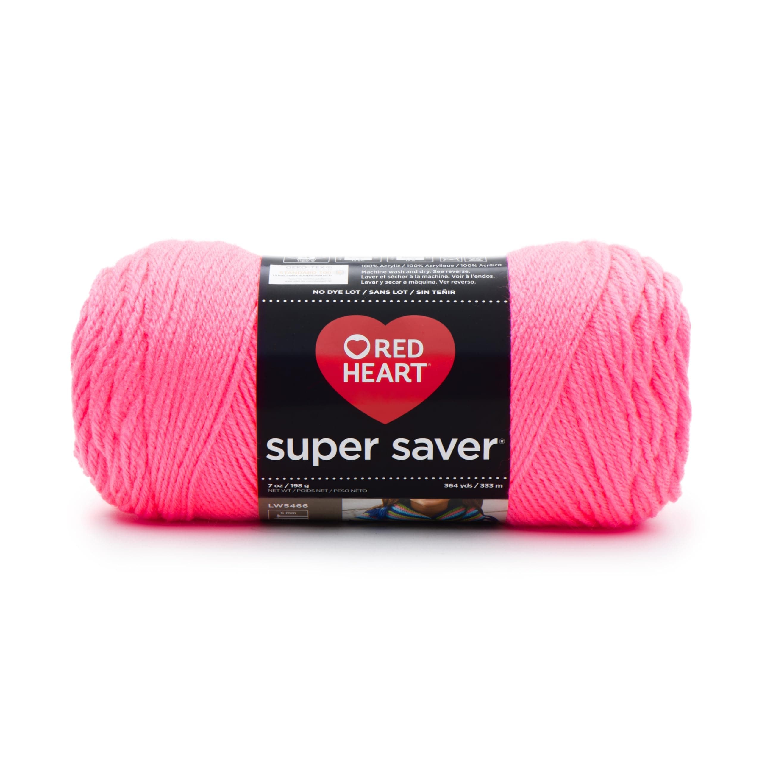 RED HEARTSuper Saver Yarn, Solid-Pretty n Pink
