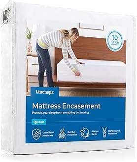 Twin XL : LINENSPA Zippered Encasement Waterproof, Dust Mite Proof, Bed Bug Proof Breathable Mattress Protector - Twin XL Size